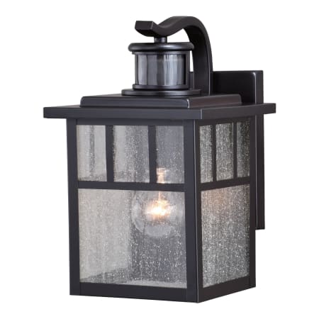 Vaxcel Lighting Mission Single Light 11" Tall Outdoor Wall Sconce with Glass Panel Shades Oil Burnished Bronze
