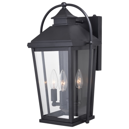 Vaxcel Lighting Lexington 3 Light 17" Tall Outdoor Wall Sconce Textured Black