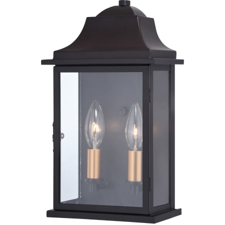 Vaxcel Lighting Bristol 2 Light 13" Tall Outdoor Wall Sconce Oil Burnished Bronze and Light Gold