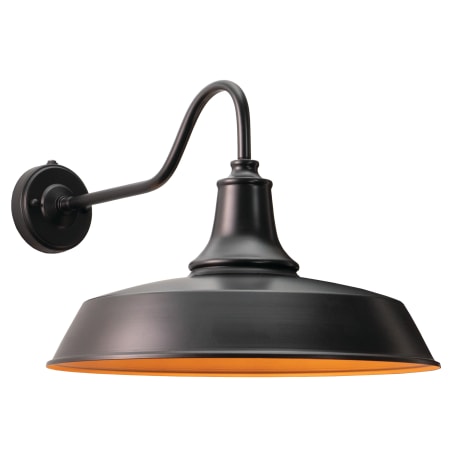 Vaxcel Lighting Dorado Single Light 14" Tall Outdoor Wall Sconce Dark Bronze and Light Gold