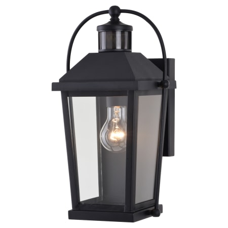 Vaxcel Lighting Lexington 15" Tall Outdoor Wall Sconce with Motion Sensor Textured Black