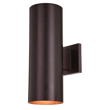 Vaxcel Lighting Chiasso 2 Light 14" Tall Outdoor Wall Sconce - Deep Bronze Finish Deep Bronze