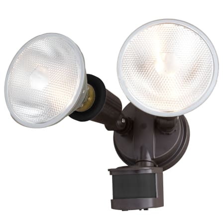 Vaxcel Lighting Outdoor Security 2 Light 7" Wide Adjustable Outdoor Flood Light with Motion Sensor - 180 Degree Beam Spread Bronze