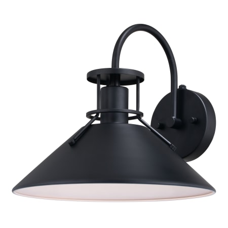 Vaxcel Lighting Canton 11" Tall Outdoor Wall Sconce Matte Black / White