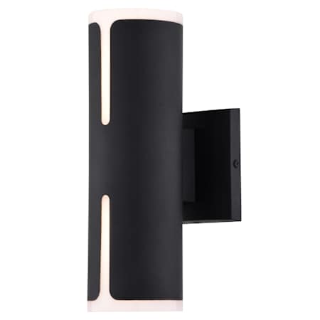 Vaxcel Lighting Hilltop 2 Light 11" Tall LED Outdoor Wall Sconce Textured Black