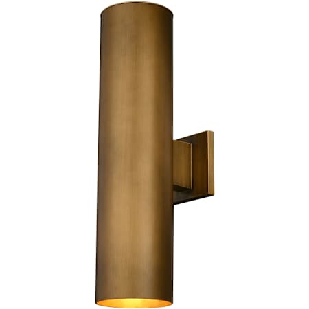 Vaxcel Lighting Chiasso 2 Light 20" Tall Outdoor Wall Sconce Warm Brass