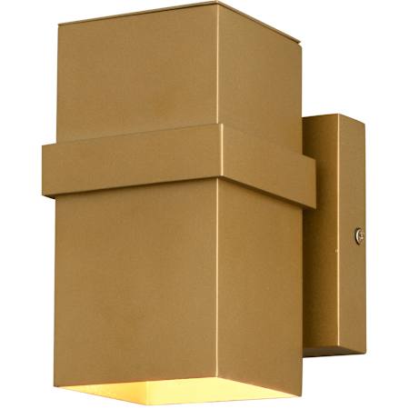 Vaxcel Lighting Lavage 7" Tall LED Outdoor Wall Sconce Honeycomb Gold