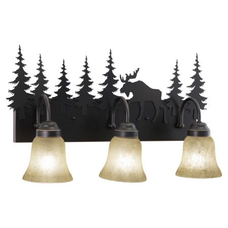 Vaxcel Lighting Yellowstone 3 Light 24-3/4" Wide Bathroom Vanity Light with Moose Accents Burnished Bronze