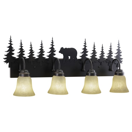 Vaxcel Lighting Bozeman 4 Light 33" Wide Bathroom Vanity Light with Bear Accents Burnished Bronze