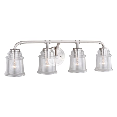 Vaxcel Lighting Toledo 4 Light 31" Wide Vanity Light Satin Nickel