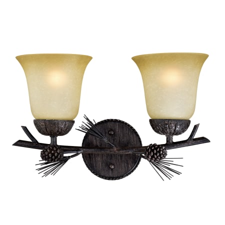 Vaxcel Lighting Sierra 2 Light 15" Wide Bathroom Vanity Light Black Walnut