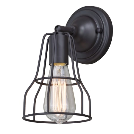 Vaxcel Lighting Clybourn Single Light 10" Tall Bathroom Sconce with A Wire Shade Oil Rubbed Bronze