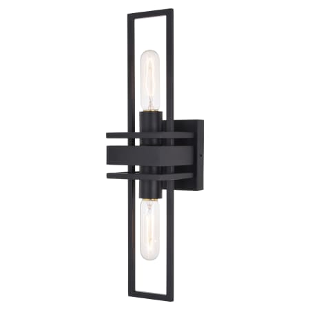 Vaxcel Lighting Marquis 2 Light 19" Tall Wall Sconce Matte Black
