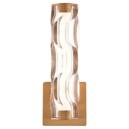 Vaxcel Lighting Marseille Single Light 13" Tall LED Bathroom Sconce Natural Brass