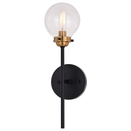 Vaxcel Lighting Orbit 16" Tall Wall Sconce Muted Brass / Oil Rubbed Bronze