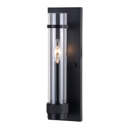 Vaxcel Lighting Bari 14" Tall Bathroom Sconce Matte Black