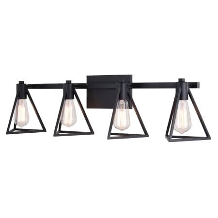 Vaxcel Lighting Ravenna 4 Light 32" Wide Vanity Light Matte Black