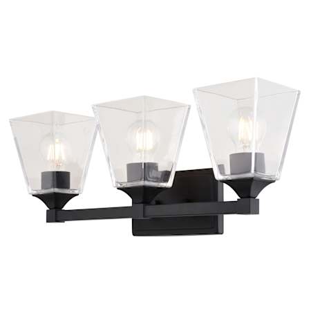Vaxcel Lighting Wallingford 3 Light 23" Wide Vanity Light Matte Black