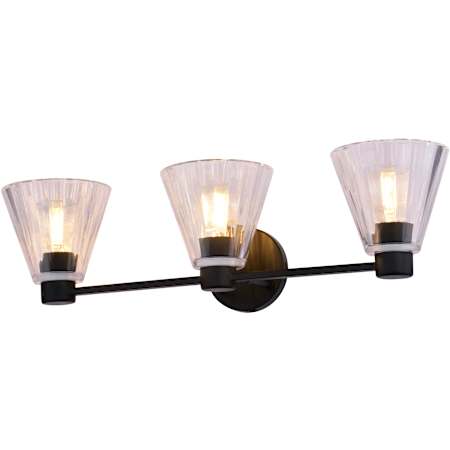 Vaxcel Lighting Dalton 3 Light 26" Wide Vanity Light Matte Black