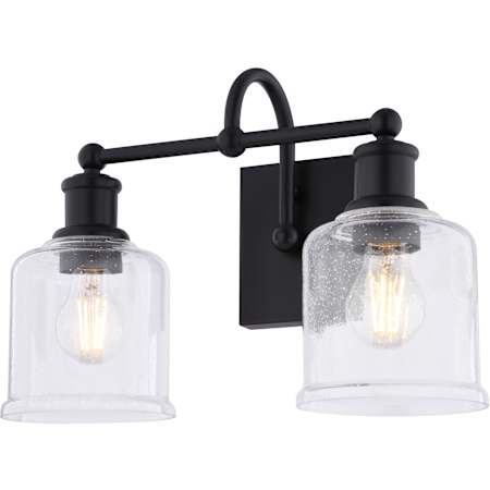 Vaxcel Lighting Northbrook 2 Light 16" Wide Vanity Light Matte Black