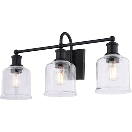 Vaxcel Lighting Northbrook 3 Light 24" Wide Vanity Light Matte Black