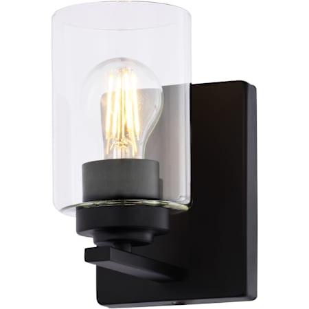 Vaxcel Lighting Park Ridge 8" Tall Bathroom Sconce Matte Black