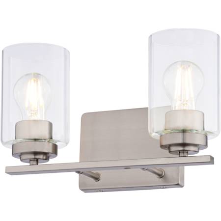 Vaxcel Lighting Park Ridge 2 Light 13" Wide Vanity Light Satin Nickel