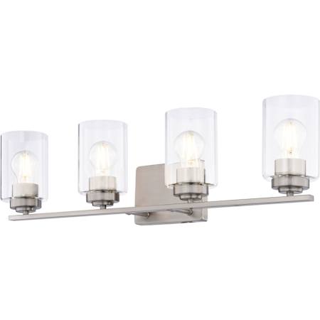 Vaxcel Lighting Park Ridge 4 Light 28" Wide Vanity Light Satin Nickel