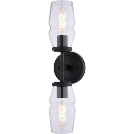 Vaxcel Lighting Warren 2 Light 19" Tall Wall Sconce Matte Black