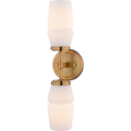 Vaxcel Lighting Warren 2 Light 19" Tall Wall Sconce Brushed Brass