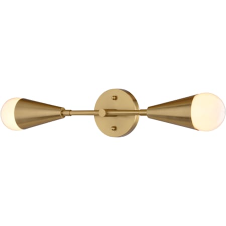 Vaxcel Lighting Zurich 2 Light 5" Tall Wall Sconce Muted Brass