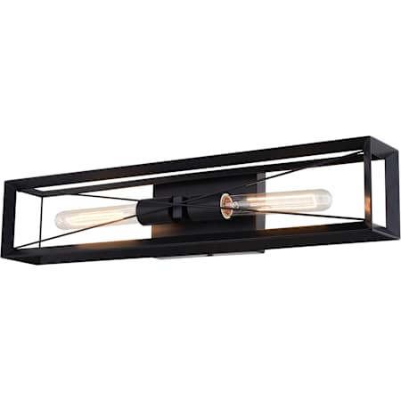 Vaxcel Lighting Milton 2 Light 5" Tall Wall Sconce Matte Black