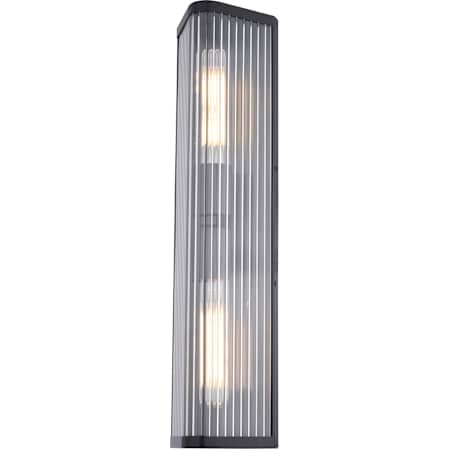 Vaxcel Lighting Barbier 2 Light 22" Tall Wall Sconce Matte Black