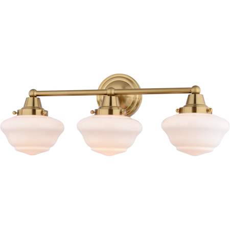 Vaxcel Lighting Eastgate 3 Light 23" Wide Vanity Light with Frosted Glass Shades Antique Gold