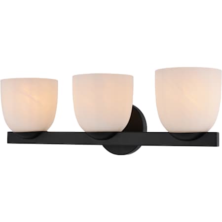 Vaxcel Lighting Bosworth 3 Light 22" Wide Vanity Light with Frosted Glass Shades Matte Black