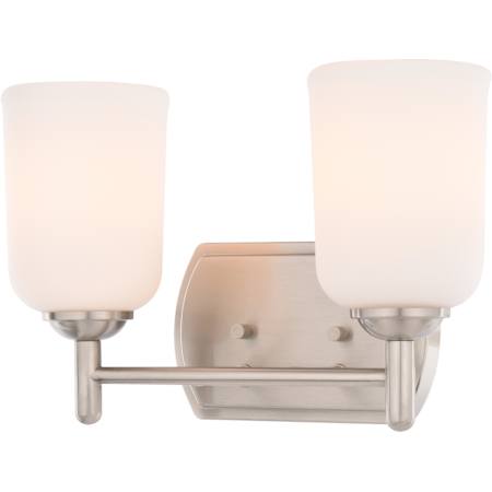 Vaxcel Lighting Laurelhurst 2 Light 13" Wide LED Vanity Light Satin Nickel