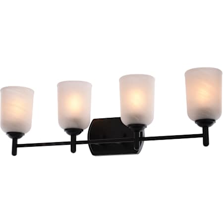 Vaxcel Lighting Laurelhurst 4 Light 29" Wide LED Vanity Light Matte Black