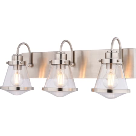 Vaxcel Lighting Covington 3 Light 23" Wide LED Vanity Light Satin Nickel