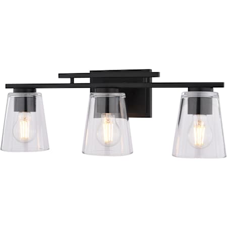 Vaxcel Lighting Sedona 3 Light 22" Wide LED Vanity Light Matte Black