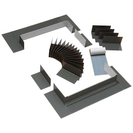 Velux ECL Shingle/Shake/Slate Roof Flashing Kit with Adhesive Underlayment for Curb Mount Skylight Sizes 3434/3446 Gray