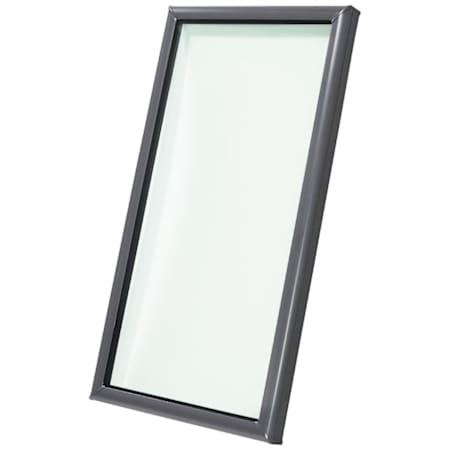 Velux FCM Custom Size Fixed Curb Mount Skylight with Laminated LowE3 Glass - 1446 (Outside Curb: 17.5 x 49.5 in) Gray Frame / Clear Glass