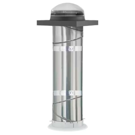Velux 14 Inch Diameter Impact Dome Curb Mount Sun Tunnel Skylight with Rigid Tube from the TCR Collection Cool Gray