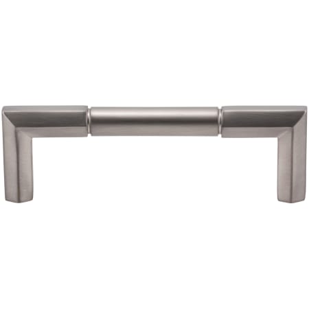 Vesta Fine Hardware Identity Solid Brass 3-3/4" Center to Center Luxury Modern Split Design Cabinet Handle / Drawer Pull Brushed Satin Nickel