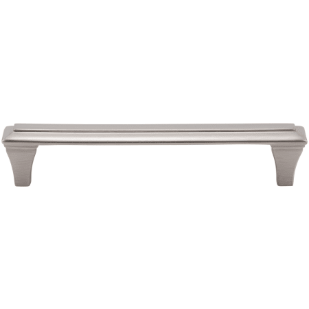 Vesta Fine Hardware Alston Solid Brass 5-1/16" Center to Center Old World Luxury Stepped Profile Cabinet Handle / Drawer Pull Brushed Satin Nickel