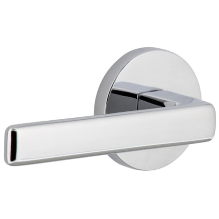 Viaggio Circolo Left Handed Solid Brass Passage Door Lever Set with Lusso Lever and Circolo Rosette - 2-3/8" Backset Bright Chrome