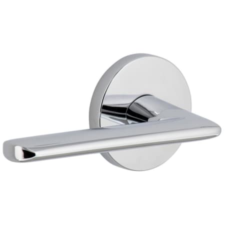 Viaggio Circolo Left Handed Solid Brass Passage Door Lever Set with Brezza Lever and Circolo Rosette - 2-3/4" Backset Bright Chrome