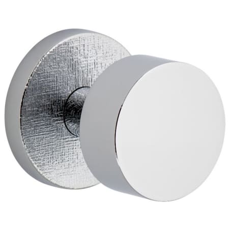 Viaggio Motivo Solid Brass Privacy Door Knob Set with Circolo Brass Knob and Linen Rosette - 2-3/8" Backset Bright Chrome