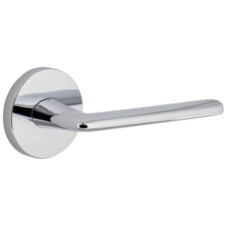 Viaggio Circolo Right Handed Solid Brass Privacy Door Lever Set with Brezza Lever and Circolo Rosette - 2-3/8" Backset Bright Chrome