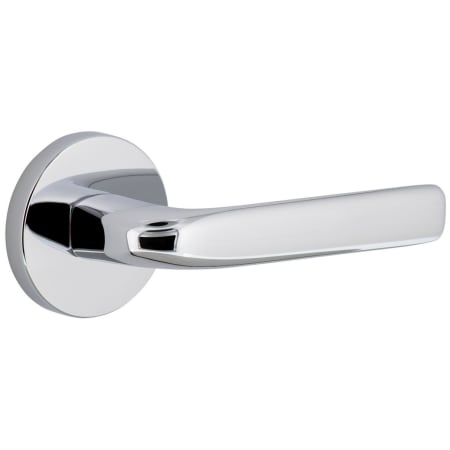 Viaggio Circolo Right Handed Solid Brass Privacy Door Lever Set with Bella Lever and Circolo Rosette - 2-3/4" Backset Bright Chrome
