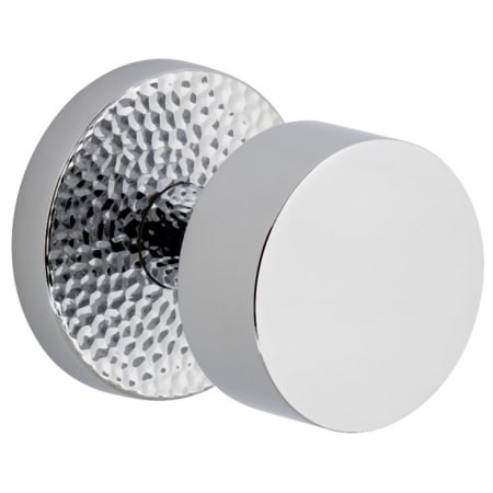 Viaggio Circolo Hammered Solid Brass Non-Turning One-Sided Dummy Door Knob with Rosette Bright Chrome